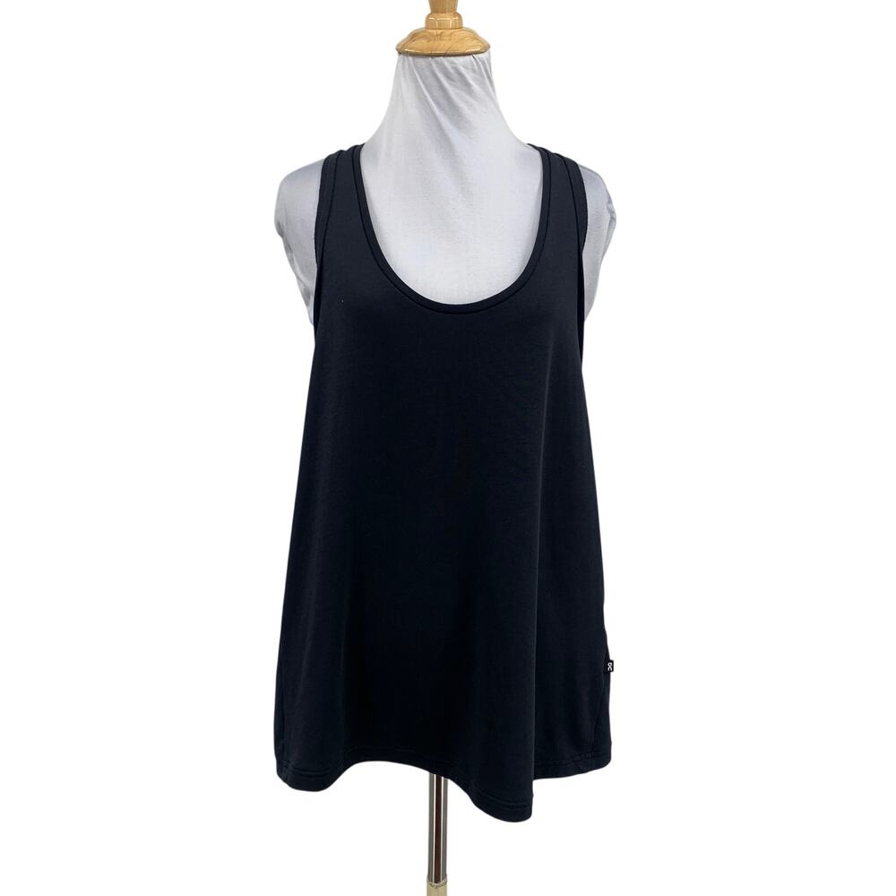 On Running Tank Top Womens L Large Black Focus Racerback Run On Clouds Yoga